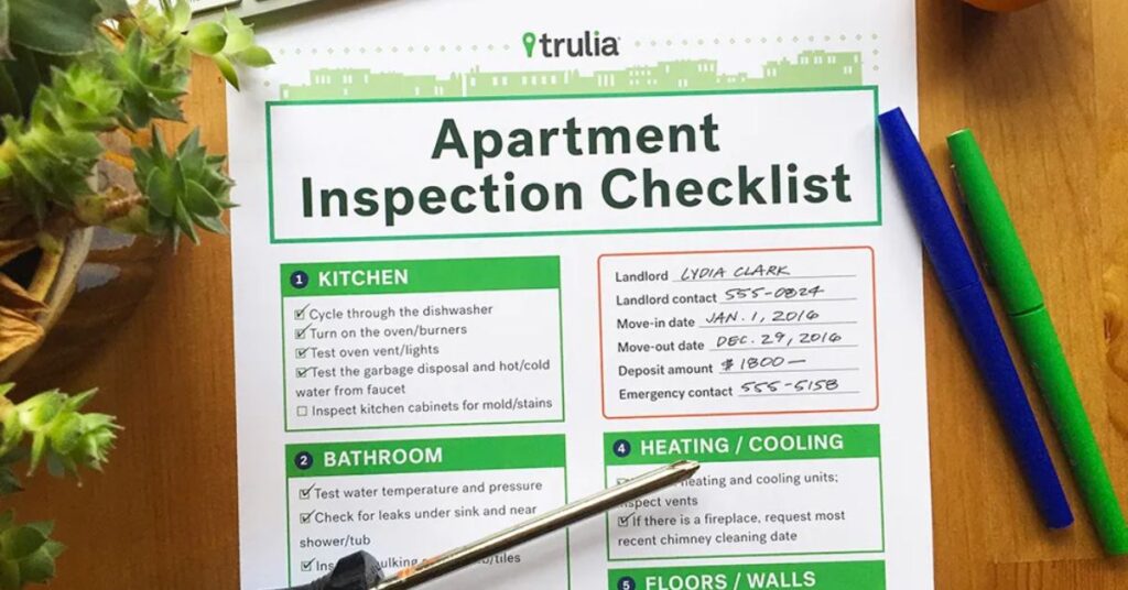 Apartment Inspection Checklist